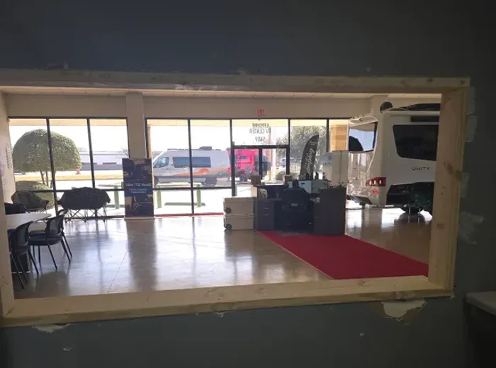 Commercial interior build-out by Sanders and Sons in DFW